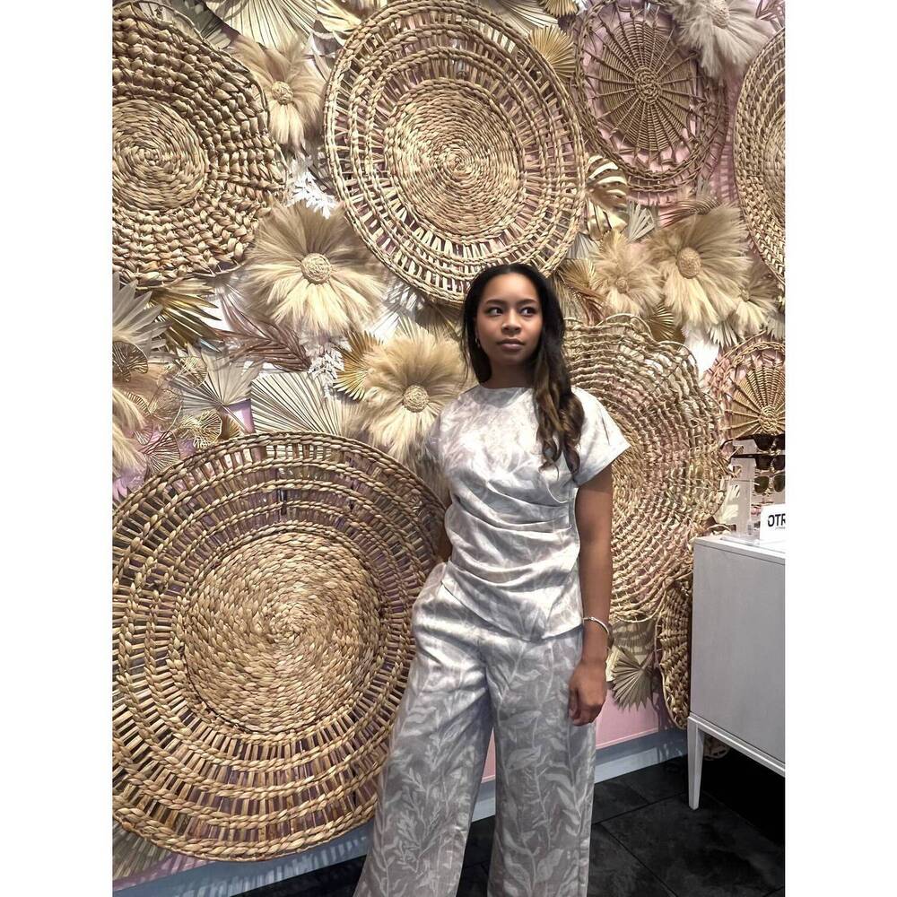 NEW STRUT & BOLT jet two piece pants set in gold